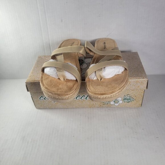 Easy Street Women Gold Song Slip-On Strappy Espadrille Sandals Size 6N - Picture 8 of 8